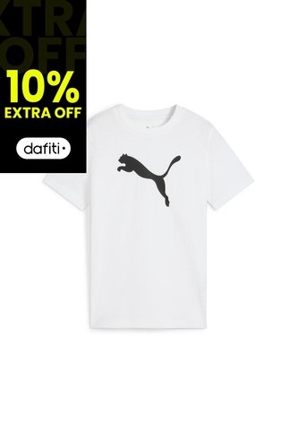 Camisa Deportiva Puma Original Ess Logo TB Blanco Para Niños Puma