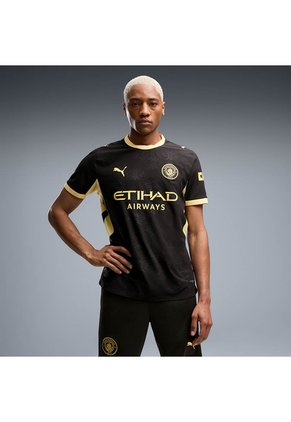 Camiseta Puma Hombre Visitante Manchester City 26/27 Authentic - Negro - Fútbol | Uso Casual Y Entrenamiento