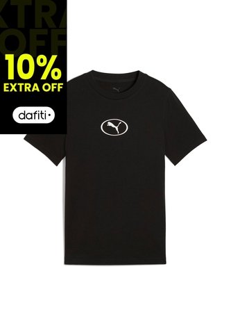 Camisa Deportiva Puma Original Sport Rib Collar Negro Niños Puma