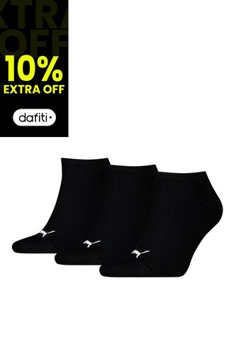 Medias Puma Originales Unisex Sneaker Plain 3 P Negro Unisex Puma