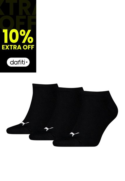 Medias Puma Originales Unisex Sneaker Plain 3 P Negro Unisex