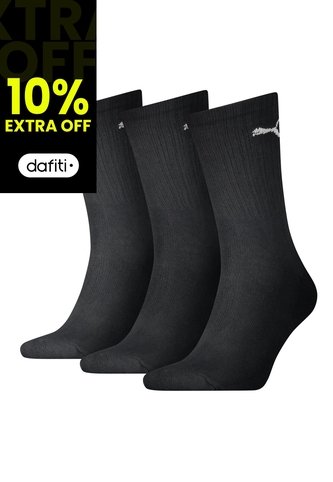 Medias Puma Originales Crew Long Sport 3 Pares Negro Puma