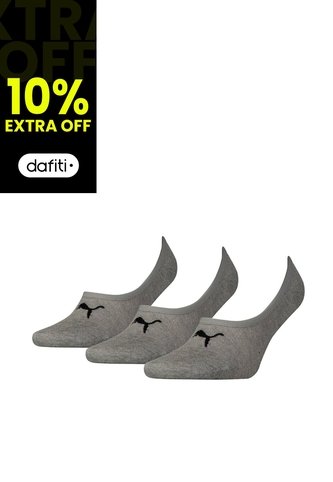 Medias Deportivas Puma Originales Footie 3 Pares Gris Puma
