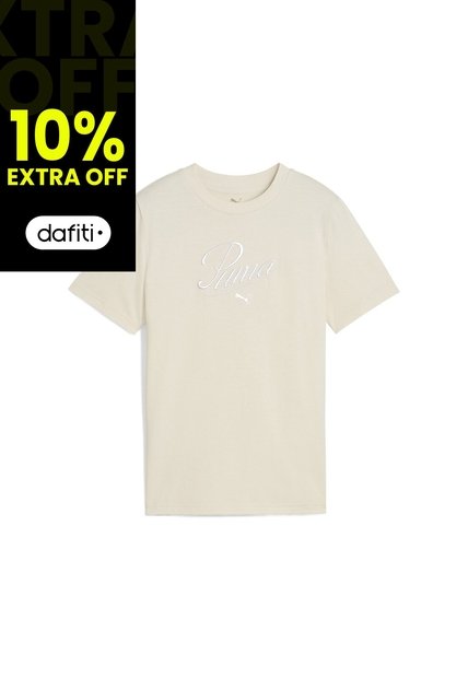Camisa Deportiva Puma Original Ess Script G Beige  Niños