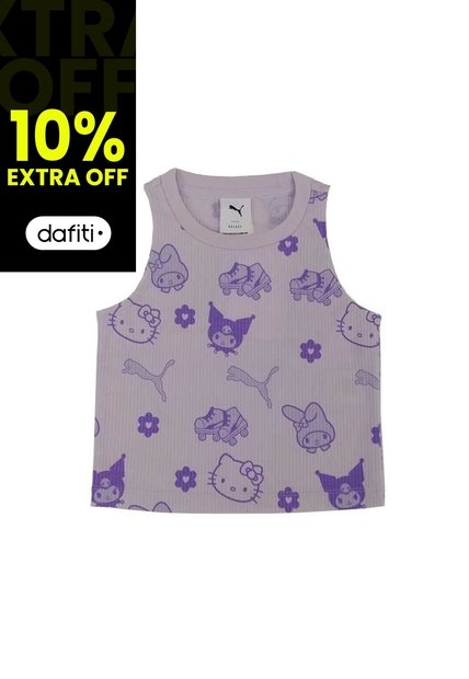 Camisa Deportiva Puma Original X Hello Kitty Lila Niños