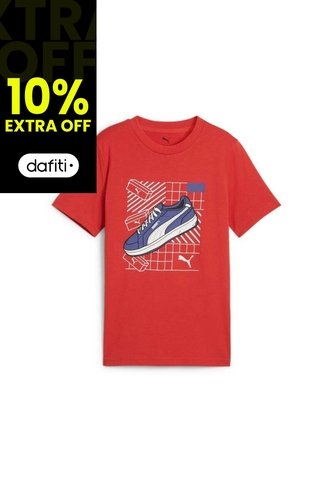 Camisa Deportiva Puma Original Graphics Iv B Rojo Niños Puma