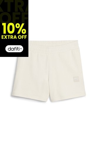 Pantaloneta Deportiva Puma Original Ess Mid-Rise Beige Mujer Puma