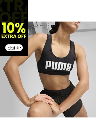 Top Deportivo Puma 4 Keeps Bra W Original Negro Mujer Puma