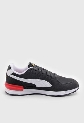 Tenis Lifestyle Negro-Blanco-Amarillo Puma Graviton