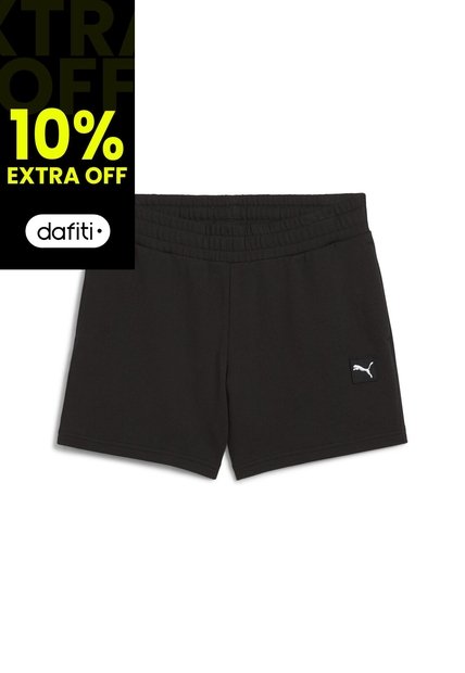 Pantaloneta Deportiva Puma Original Ess Mid-Rise Negro Mujer