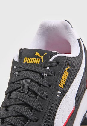 Tenis Lifestyle Negro-Blanco-Amarillo Puma Graviton