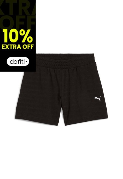 Pantaloneta Deportiva Puma Original Ess Elevated Negro Mujer