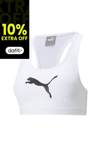 Top Bra Marca Puma Original Mid Impact 4 Keeps Blanco Mujer Puma