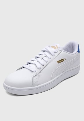 Tenis Lifestyle Blanco-Azul-Dorado PUMA Smash v2 L