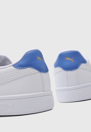 Tenis Lifestyle Blanco-Azul-Dorado PUMA Smash v2 L