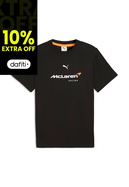 Camisa Deportiva Puma Original Mclaren Big Logo Negro Hombre