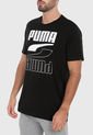 Camiseta Negro-Blanco Puma Rebel Short Sleeve de Puma