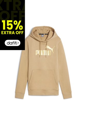 Hoodie Puma Originals Ess Metallic Logo Tr Blanco Para Mujer Puma