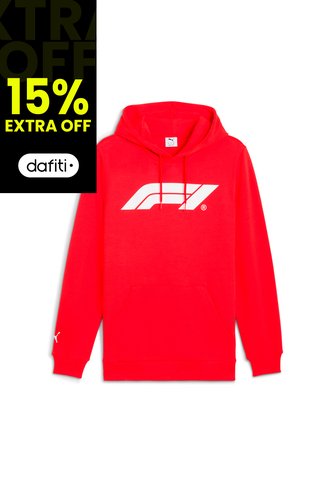 Hoodie Deportivo Puma Original F1 Ess Logo Rojo Para Hombres Puma