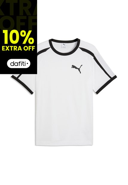 Camisa Deportiva Puma Original T7 Big Cat Blanco Para Hombre