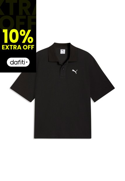 Camisa Tipo Polo Puma Original WardrobeEss Negro Para Hombre