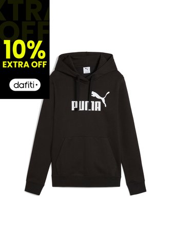 Hoodie Deportivo Puma Original Ess N1 Logo Negro Para Mujer Puma