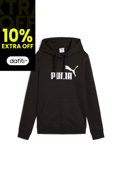 Hoodie Deportivo Puma Original Ess N1 Logo Negro Para Mujer