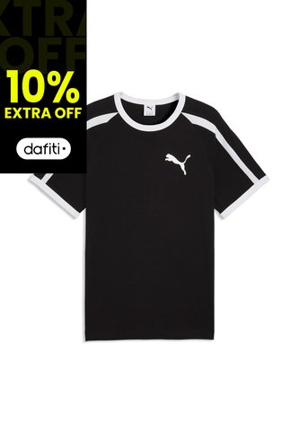 Camisa Deportiva Puma Original T7 BigCat Ringer Negro Hombre Puma
