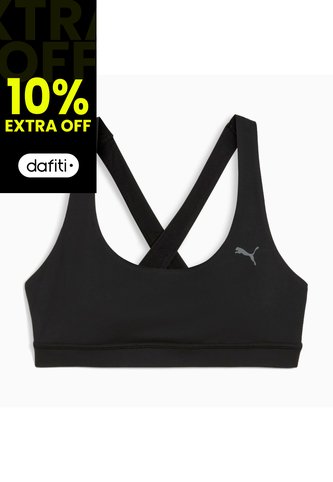 Top Deportivo Puma Original Cloudspun Mid W Negro Para Mujer Puma
