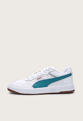 Tenis Lifestyle Blanco-Turquesa-Café Puma Court Ultra