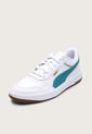 Tenis Lifestyle Blanco-Turquesa-Café Puma Court Ultra de Puma