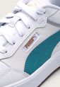 Tenis Lifestyle Blanco-Turquesa-Café Puma Court Ultra de Puma