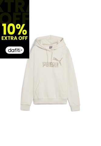 Hoodies Puma Originales Ess + Animal Fl Blancos Para Mujer Puma