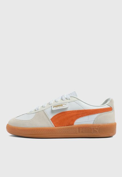 Tenis Lifestyle Blanco-Naranja PUMA Palermo Leather