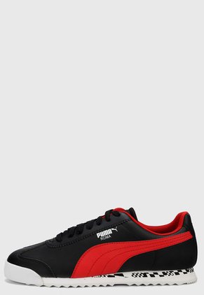 Tenis Lifestyle Negro-Rojo-Blanco Puma Roma Race