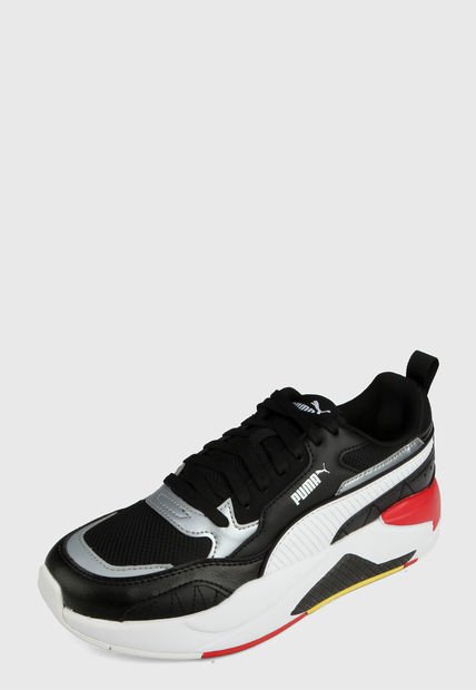 Tenis Lifestyle Negro-Blanco-Rojo-Plateado Puma  X-Ray