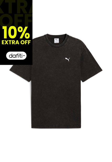 Camisa Deportiva Puma Ess Elevated Relaxed Wash Negro Hombre