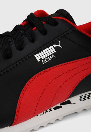 Tenis Lifestyle Negro-Rojo-Blanco Puma Roma Race