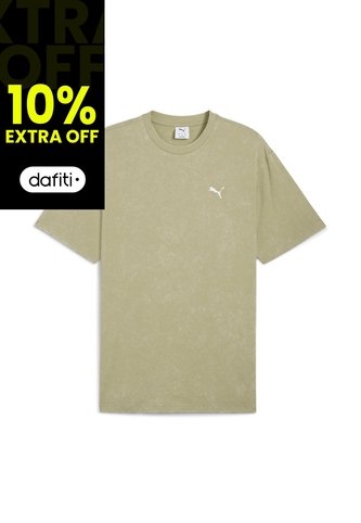 Camisa Deportiva Puma Ess Elevated Relaxed Wash Verde Hombre Puma