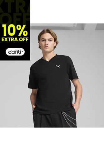Tshirt Puma Original Ess No. 1 Logo V-Neck Negro Para Hombre Puma