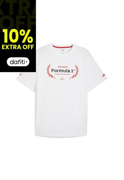 Camisa Deportiva Puma Original F1 Essentials Blanco Hombre