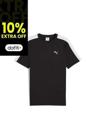 Tshirt Puma Original T7 Manga Corta Logo Negro Para Hombre Puma