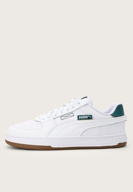 Tenis Lifestyle Blanco-Azul Petróleo-Café Puma Caven 2.0 Vt