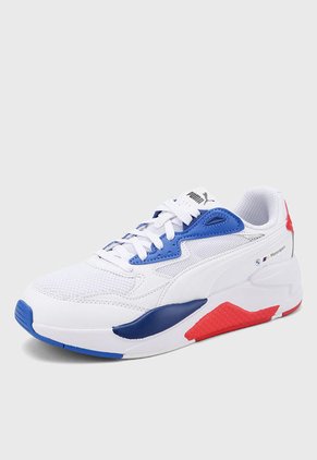 Tenis Lifestyle Blanco-Azul-Rojo PUMA BMW Mms X-Ray Speed