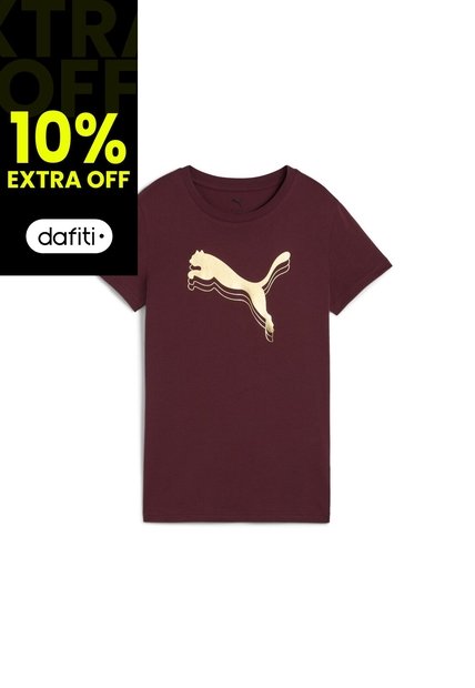 Tshirt Puma Original Essentials Metallic W Rojo Para Mujer