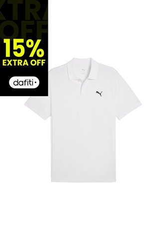 Camisa Tipo Polo Puma Ess Small Log Pique Blanco Hombre Puma