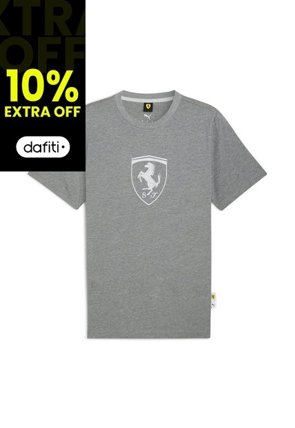 Camisa Deportiva Puma Ferrari Sportswear Shield Gris Hombre