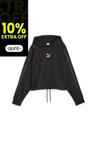 Buso Con Capucha Puma Original T7 Hoodie W Negro Para Mujer Puma