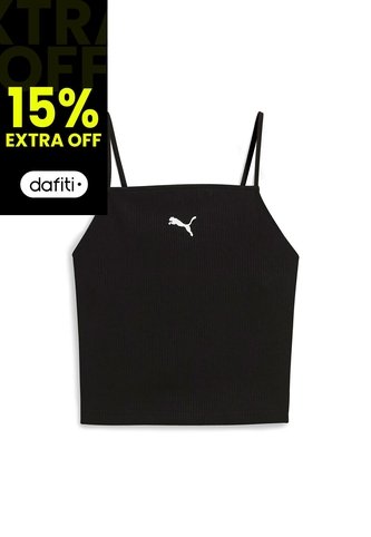 Camisas Deportivas Puma Wardrobe Ess Ribbed Tank Negro Mujer Puma