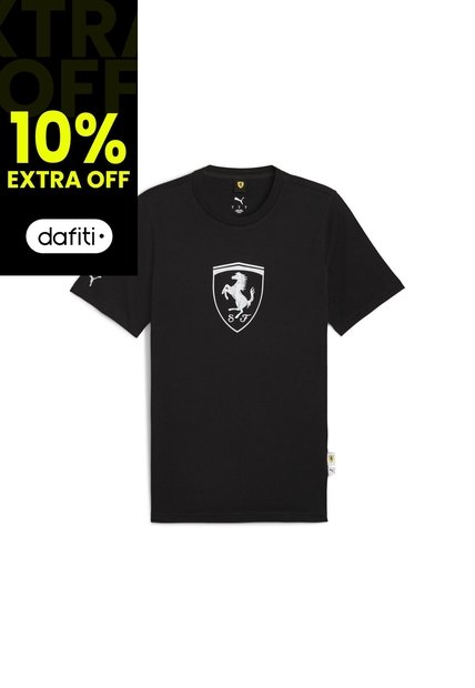 Camisa Deportiva Puma Ferrari Sportswear Shield Negro Hombre